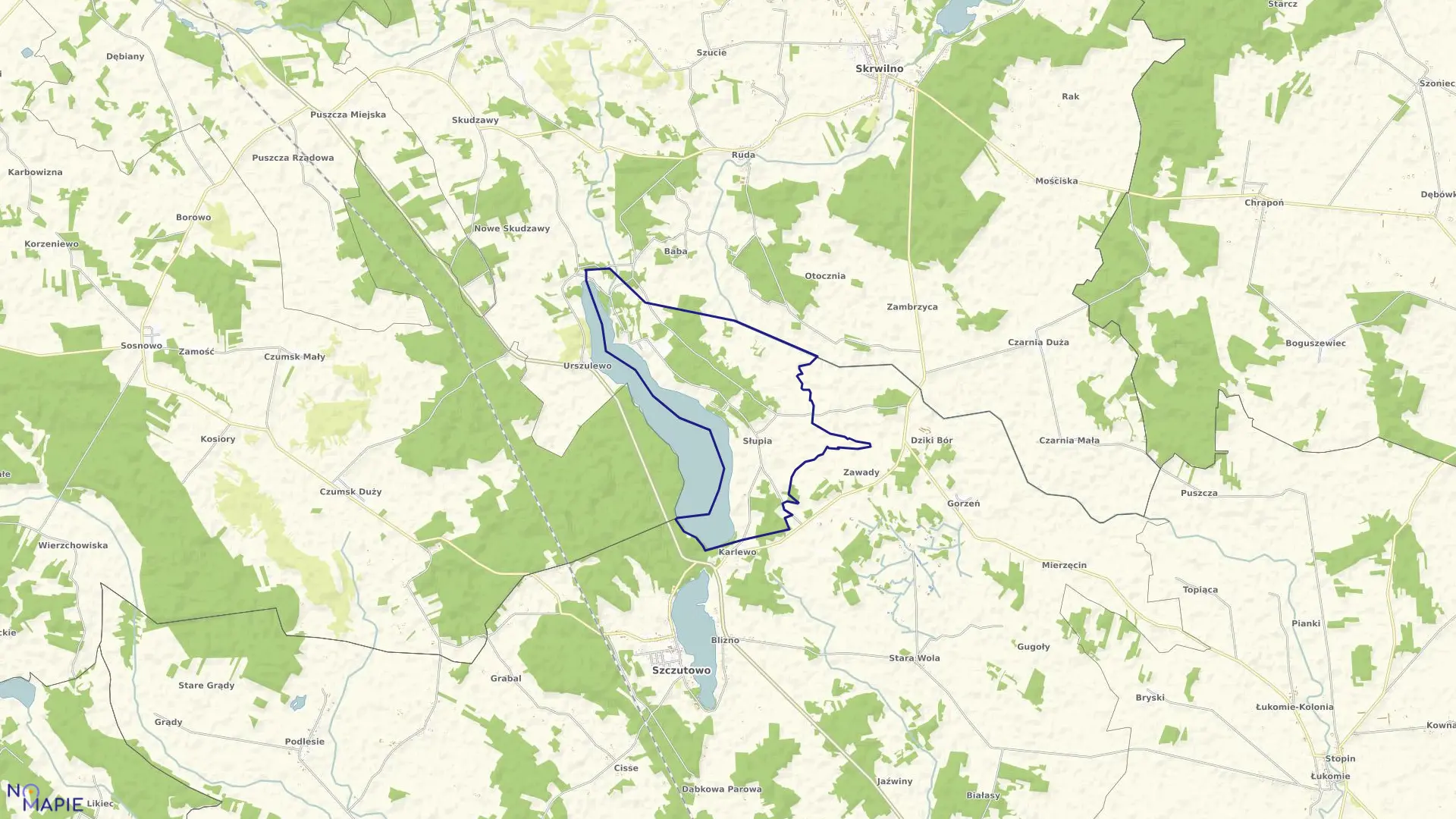 Mapa obrębu SŁUPIA w gminie Szczutowo